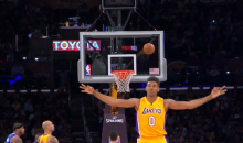 Nick Young’s premature three-point celebration